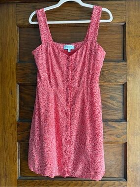 & OTHER STORIES Ditsy Floral Viscose Mini Dress Button Down Sleeveless US 8